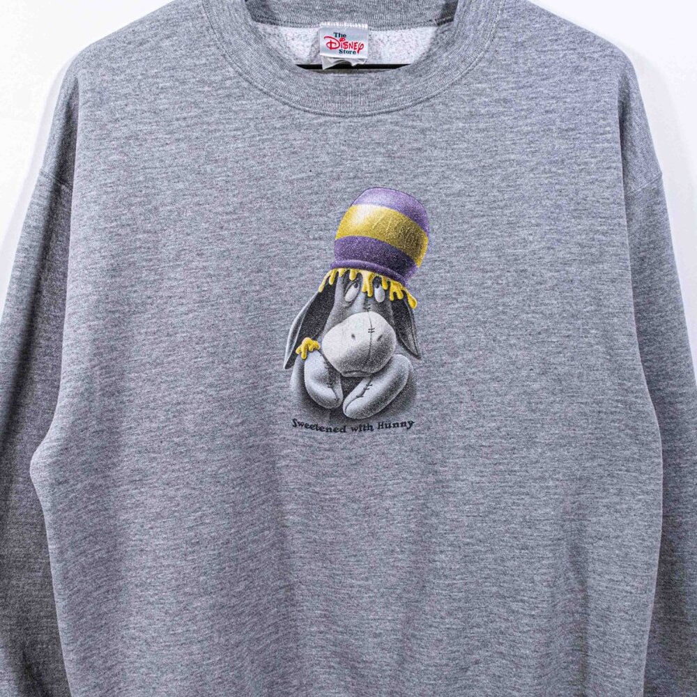 Winnie The Pooh Eeyore Sweetened With Honey Sweatshirt Disney Large VTG Cartoon